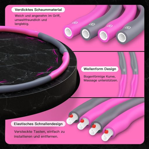 Hula Hoop de masaj Blisstaar 1 kg pentru antrenament, slăbit și modelarea abdomenului