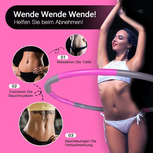 Blisstaar masszázs hula hopp 1 kg edzéshez, fogyáshoz, hasizom formáláshoz