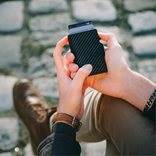 DONBOLSO RFID Slim Pánska Kožená Peňaženka s 10 Priehradkami na Karty Čierna