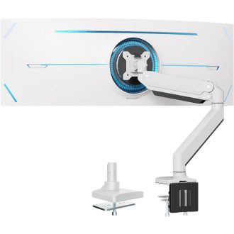   Stojan na monitor PUTORSEN stolový hliníkový otočný sklopný 17-49 palcov VESA biely