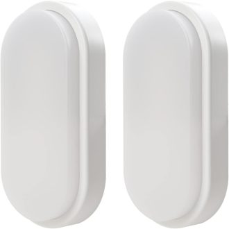   da LIGHT Plafonieră LED 12W 1020 Lumeni Impermeabilă IP54 Baie Living Subsol 4000K Alb Neutru 2 buc