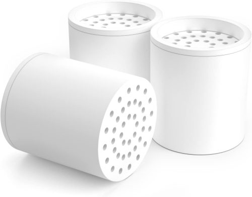 Cartuș filtrant pentru duș Rainsworth cu 20 de straturi, pachet de 3 bucăți - filtru anticalcar, declorinator și defluorizare.