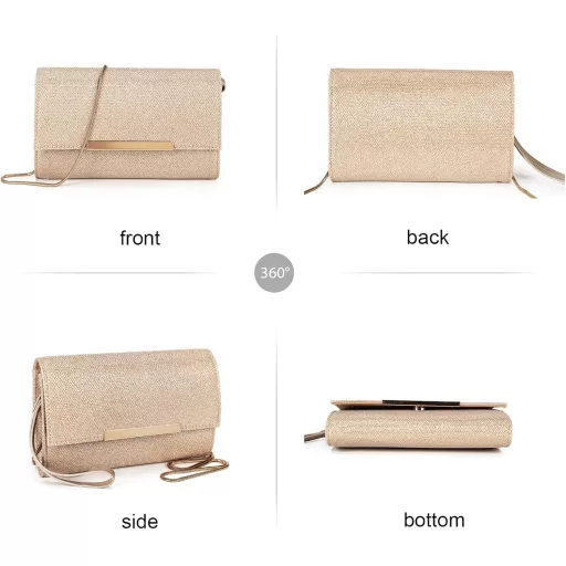 Poșetă clutch de damă AFKOMST, geantă de plajă de vară din paie cu lanț crossbody