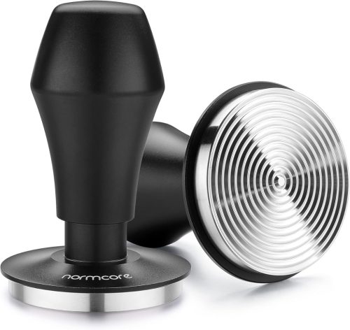 Tamper Normcore 53.3 mm - Presă de cafea cu reglare a presiunii, Barista Tamper 15/25/30 Lbs - Mâner din aluminiu, Bază Ripple pentru prepararea espresso-ului
