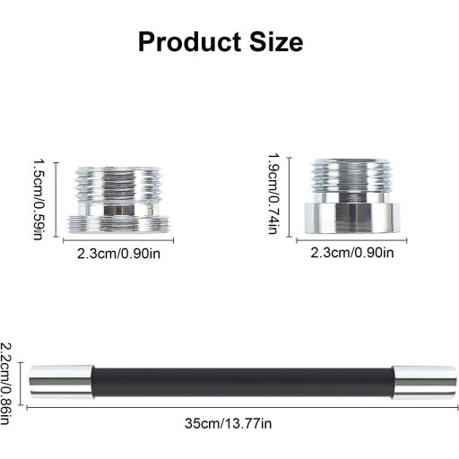 FASBET 360° Forgatható Csaptelep Hosszabbító - Szilikonbevonatos Konyhai és Fürdőszobai Vízsugár Szabályozó Adapter Szűrővel