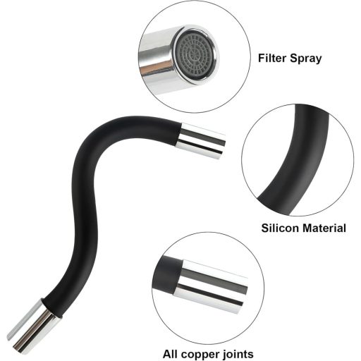 FASBET 360° Forgatható Csaptelep Hosszabbító - Szilikonbevonatos Konyhai és Fürdőszobai Vízsugár Szabályozó Adapter Szűrővel