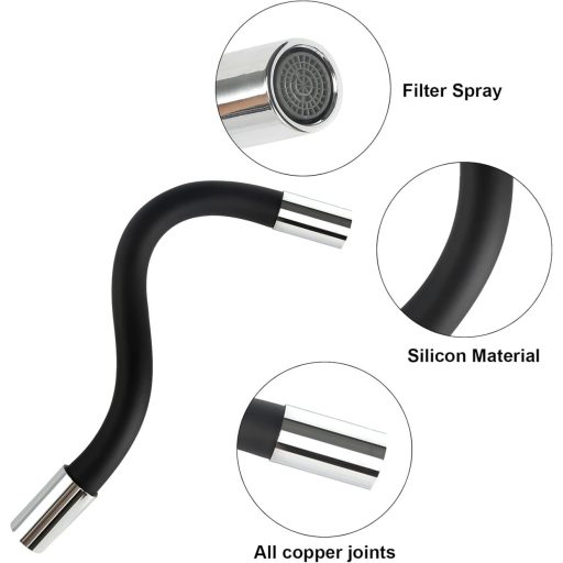 Extensie robinet FASBET 360° rotativă - Adaptor regulator jet de apă cu filtru, siliconat, pentru bucătărie și baie