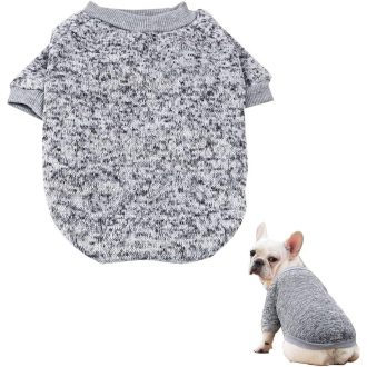   Szürke Téli Kutyapulóver Kis és Közepes Méretű Kutyák számára, Mosható és Divatos L-es méret