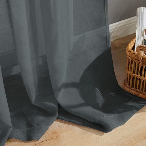 MRTREES Átlátszó Hálós Függöny 140x145 cm 2 Darab Hálószobához Nappalihoz