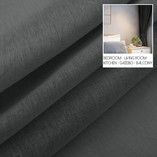 MRTREES Átlátszó Hálós Függöny 140x145 cm 2 Darab Hálószobához Nappalihoz