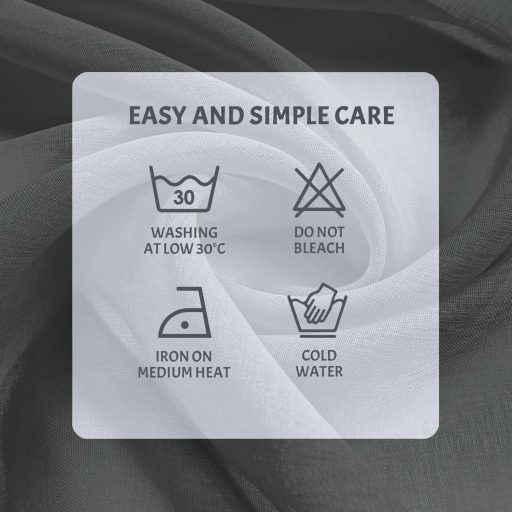 MRTREES Átlátszó Hálós Függöny 140x145 cm 2 Darab Hálószobához Nappalihoz