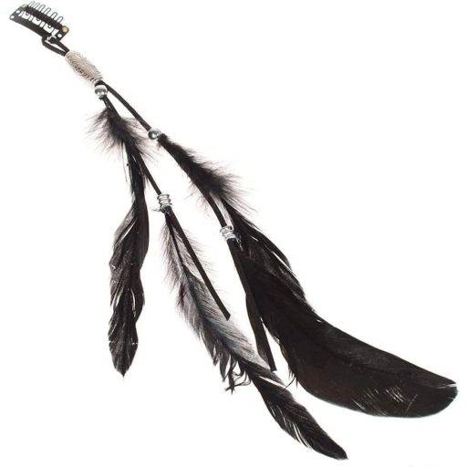 Kiuio Bohémska sponka do vlasov s pávím perím ako doplnok ku kostýmu pre ženy