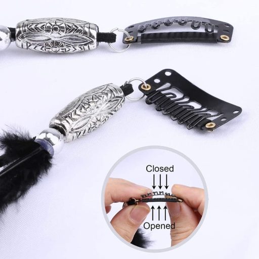 Kiuio Bohémska sponka do vlasov s pávím perím ako doplnok ku kostýmu pre ženy