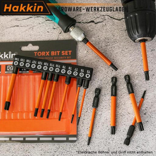 Hakkin 13 részes Torx bit készlet 75mm mágneses csavarhúzó S2 acél