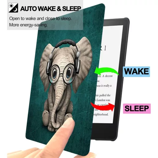Kindle Paperwhite 6.8" (2021) Elefántos Védőtok