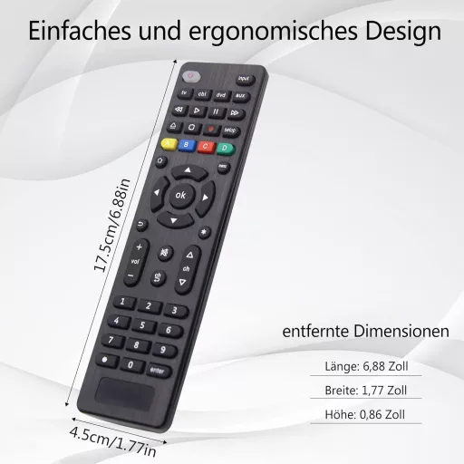 Telecomanda universală FOXRMT pentru televizoare Samsung, LG, Sony, Philips - Compatibilă DVD, Media Player, Soundbar - Configurare simplă, rază de acțiune 10m