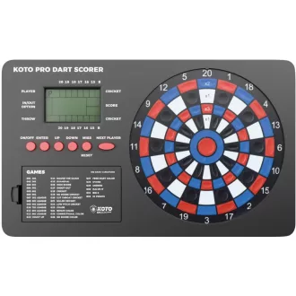   Dispozitiv electronic pentru scor darts KOTO Pro cu 32 de jocuri, pentru 8 jucători, cu montare pe perete