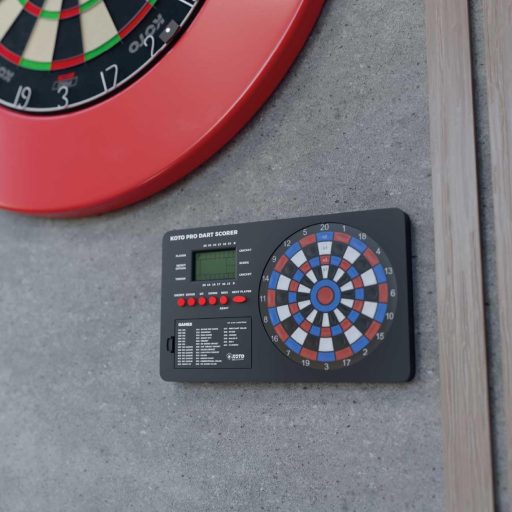 KOTO Pro elektronikus dartszámláló 32 játékkal, 8 játékoshoz, falra szerelhető