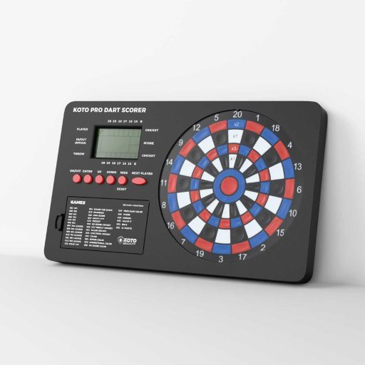 KOTO Pro elektronikus dartszámláló 32 játékkal, 8 játékoshoz, falra szerelhető