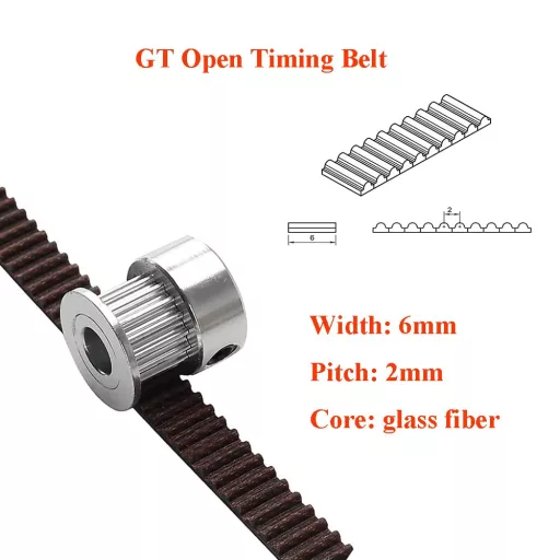 HysiPrui 2GT 6mm Nyitott Fogasszíj Anycubi Kobra 3D Nyomtatóhoz XY Tengely