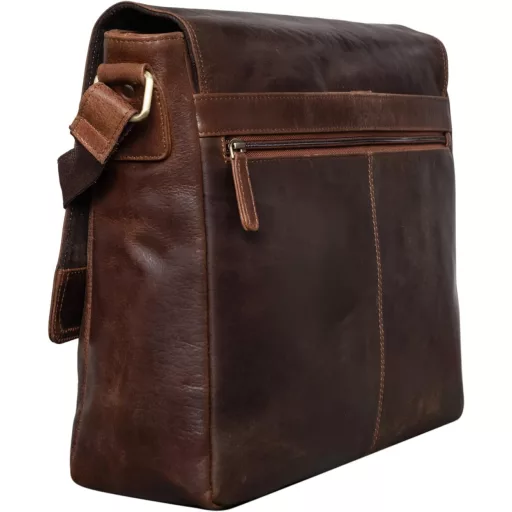 LEABAGS Milano Geantă de umăr din piele naturală - Shopper în stil vintage, Geantă multifuncțională de mână, 39x30 cm, Unisex