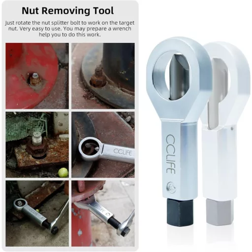 CCLIFE Despicător piulițe 22-27 mm, extractor piulițe, unealtă pentru îndepărtarea piulițelor deteriorate și blocate.