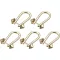 Arany színű 50 mm-es D-gyűrű csatok pénztárcához, táskához - 5 db