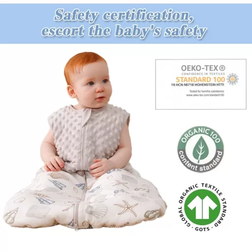 Fairy Baby 1.5 TOG Uniszex Hálózsák Újszülötteknek Dupla Cipzárral Szürke L