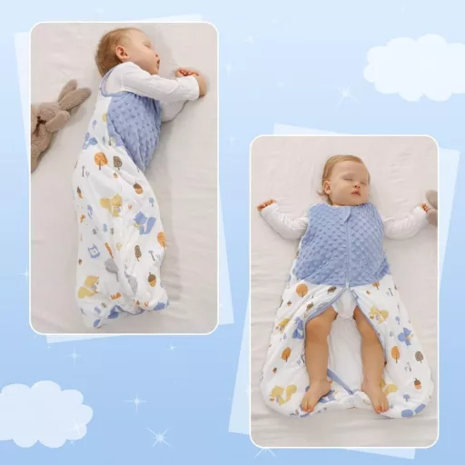 Fairy Baby 1.5 TOG Vreća za spavanje Novorođenče Plava 18-36 Mjeseci Dvostruki Patentni Zatvarač Pamuk