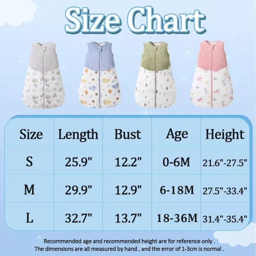 Fairy Baby 1.5 TOG Vreća za spavanje Novorođenče Plava 18-36 Mjeseci Dvostruki Patentni Zatvarač Pamuk