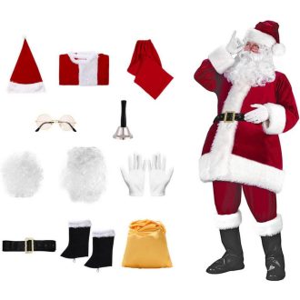   Licus Deluxe kostým Mikuláša, 11-dielna súprava pre dospelých na karneval a cosplay