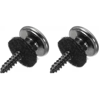   Fém gitárpánt-csat szett, fekete filc alátéttel - 2 db-os készlet