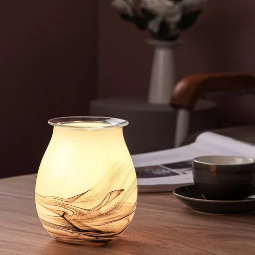 Lampa aromaterapeutică electrică Zen'Arôme Calorya nr. 11 din sticlă cu iluminare colorată