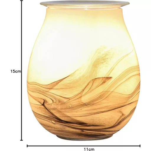 Lampa aromaterapeutică electrică Zen'Arôme Calorya nr. 11 din sticlă cu iluminare colorată