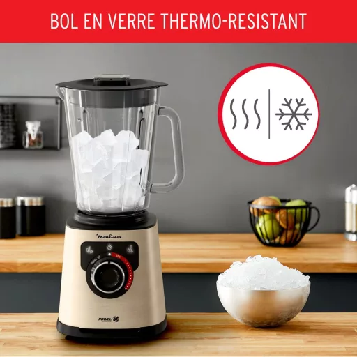 Moulinex PerfectMix 1200W Elektromos Konyhai Mixer Fekete/Arany 1.5L Üvegtartály