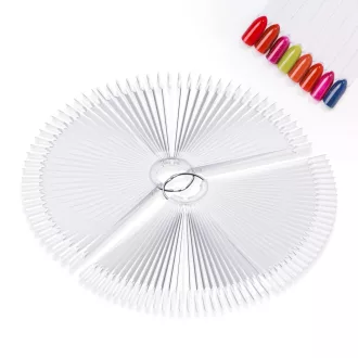   alle's 100 db Átlátszó Műköröm Gyakorló Gyűrű - Műköröm Bemutató Állvány Kezdőknek és Profiknak - DIY Nail Art Tippek