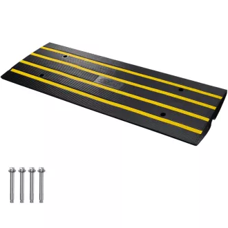   VEVOR Gumis Küszöb Rámpa 15 Tonna Terhelhetőség Kerekesszék Rámpa 122x40,5x6,5cm