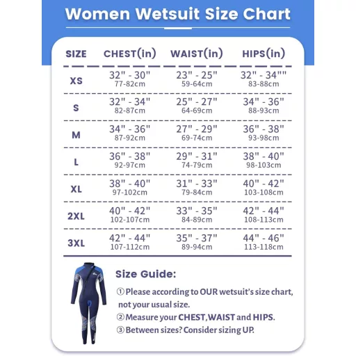 PROTAURI 3mm neoprén női wetsuit UV védelemmel búvárkodáshoz és szörfözéshez