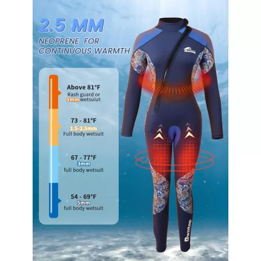 PROTAURI 3mm neoprén női wetsuit UV védelemmel búvárkodáshoz és szörfözéshez