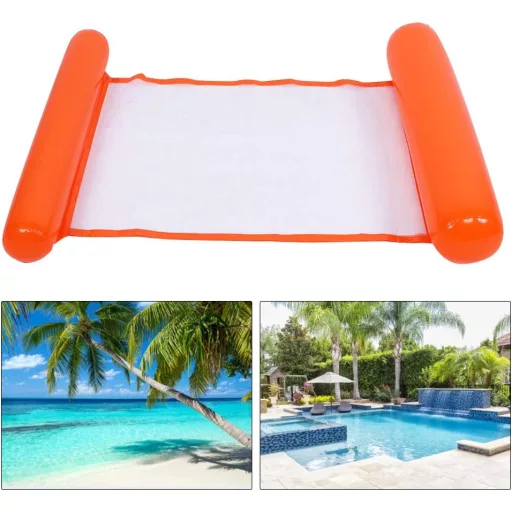 Natudeco Višenamjenska viseća mreža za bazen - Zračni madrac na napuhavanje, sklopiva plutajuća stolica za vanjsku i vrtnu upotrebu