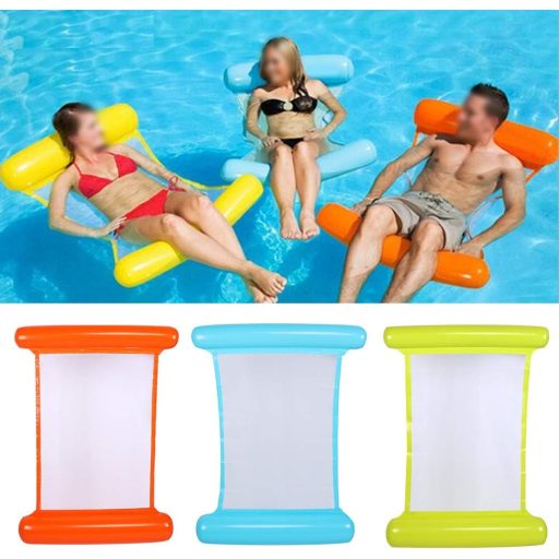 Natudeco Többfunkciós Úszó Függőágy Medencébe - Felfújható Vízi Ágy, Összecsukható Lebegő Szék Kültéri és Kerti Használatra