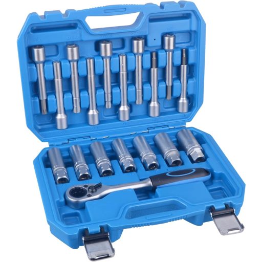 DAYUAN 18 Részes Lengéscsillapító Anyakulcs Készlet Felfüggesztés Javító Speciális Dugókulcs Szett 1/2 Hüvelykes Hajtás