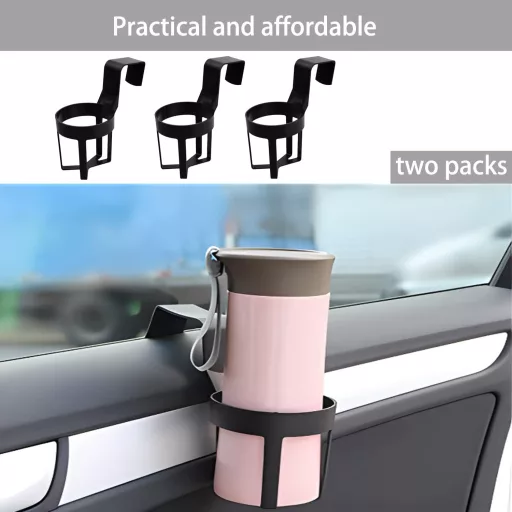 KOUHA Autós Pohártartó 2db Fekete Univerzális Csésze Tartó Kávéhoz
