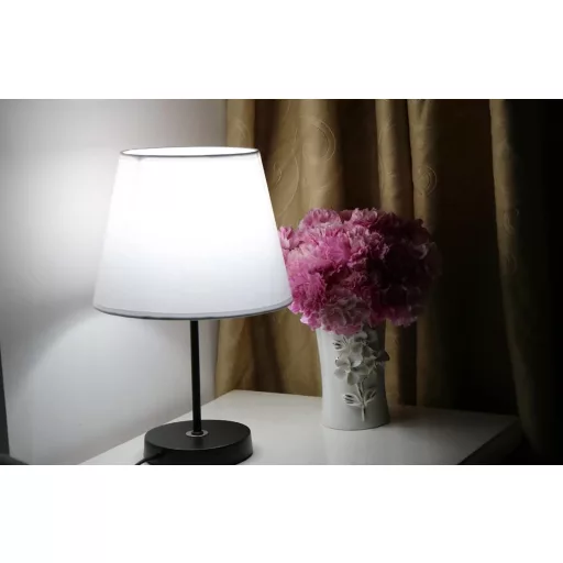 Aba-jour din bumbac Sinta 22 cm pentru lampă de masă și de perete E14/E27, alb