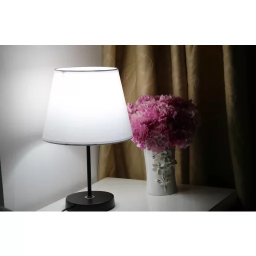 Aba-jour din bumbac Sinta 22 cm pentru lampă de masă și de perete E14/E27, alb