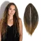 Dsoar Extensii de păr dreadlock subțiri, sintetice, 50 cm, 10 șuvițe, împletitură croșetată