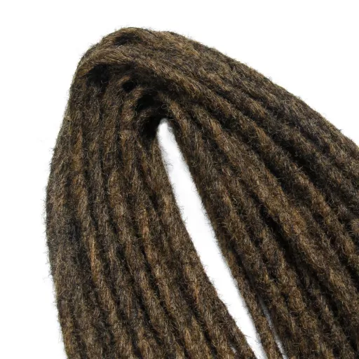Dsoar Extensii de păr dreadlock subțiri, sintetice, 50 cm, 10 șuvițe, împletitură croșetată
