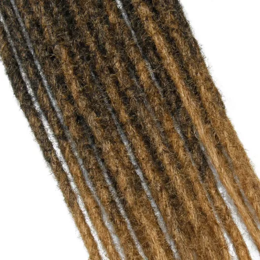 Dsoar Extensii de păr dreadlock subțiri, sintetice, 50 cm, 10 șuvițe, împletitură croșetată