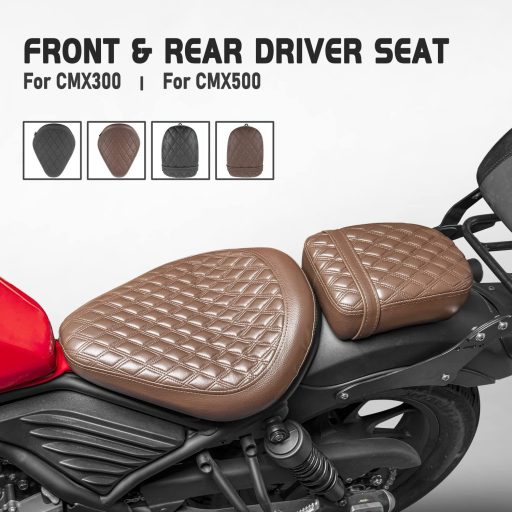 Șa Moto Piele TAZGANTAX pentru Honda Rebel CMX 300/500 - Maro, Față, Șofer, Impermeabilă, Durabilă, Modele 2017-2024