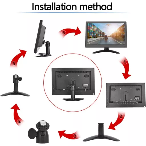 Prenosný monitor CAMECHO 11,6 palca Full HD 1080P HDMI VGA AV BNC